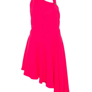 Versace Jeans Couture  logo-engraved-buckle crepe dress