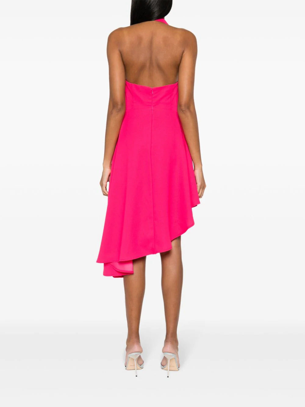 Versace Jeans Couture logo-engraved-buckle crepe dress - Image 4