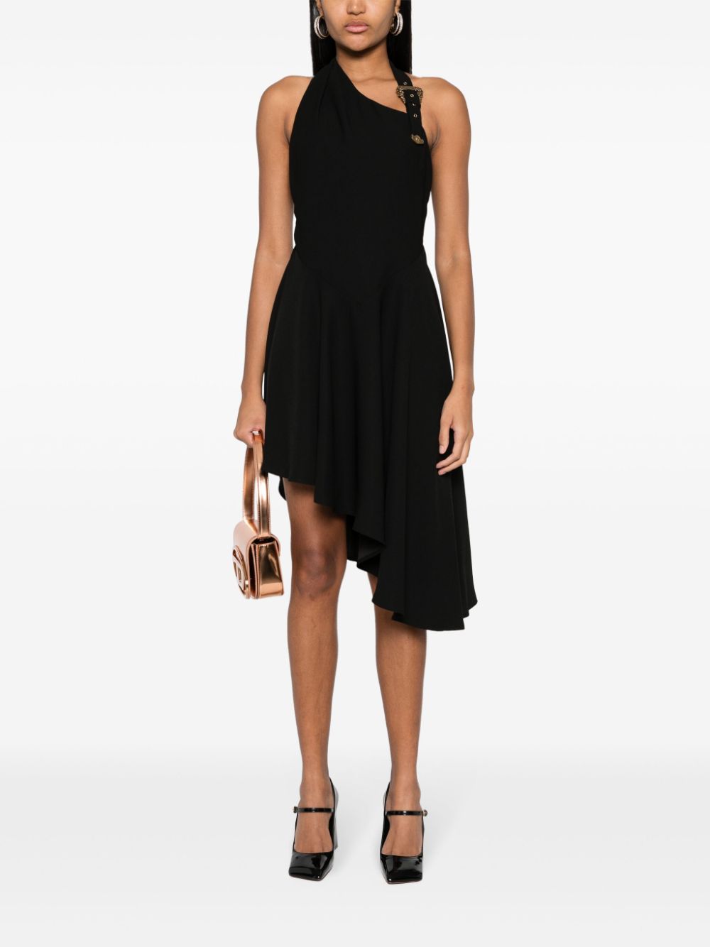 Versace Jeans Couture logo-buckle crepe dress - Image 2