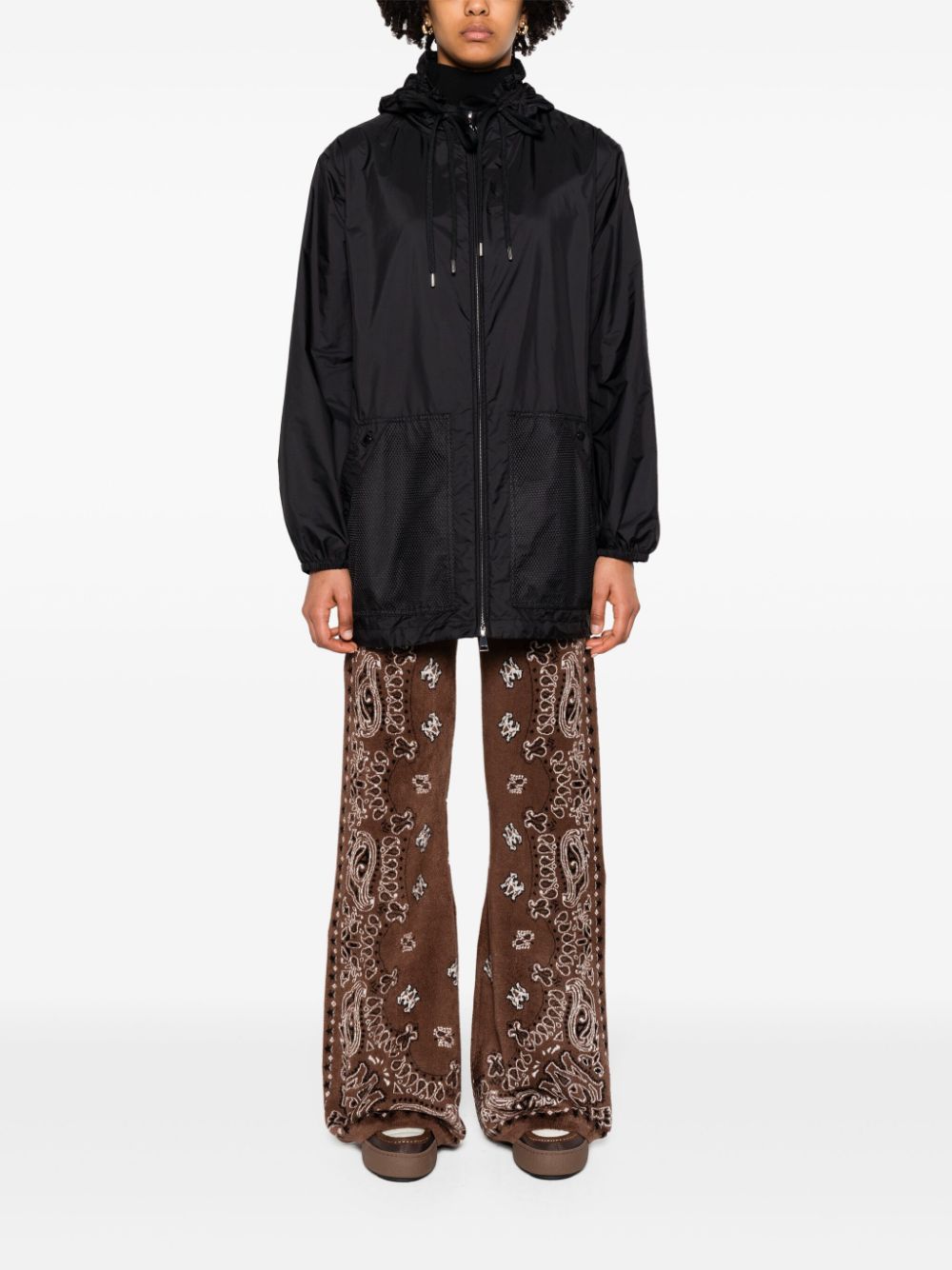 Moncler mesh-panels hooded jacket - Image 2