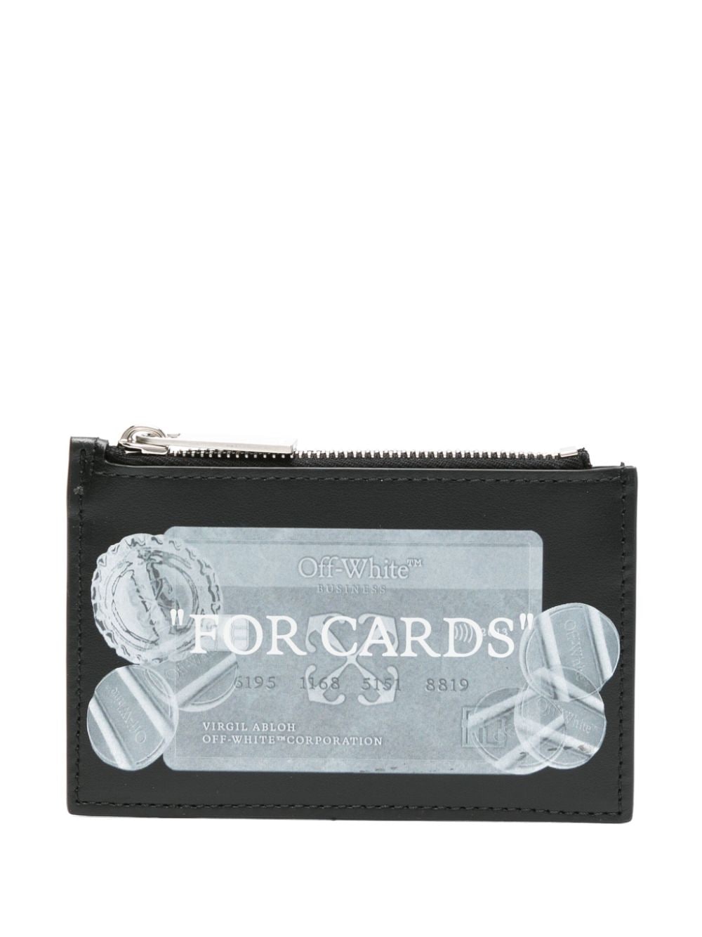 Off-White Quote Bookish leather cardholder