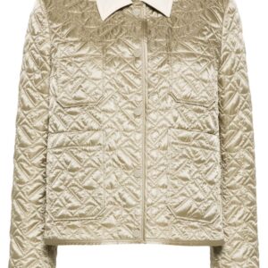 Moncler  corduroy-collar quilted shirt jacket