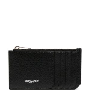 Saint Laurent Paris Fragments leather cardholder