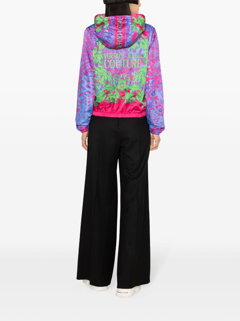 Versace Jeans Couture Animalier-print hooded windbreaker jacket - Image 4