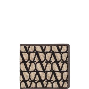 Valentino Garavani logo-jacquard bi-fold wallet