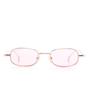 Gucci Eyewear logo-engraved oval-frame sunglasses