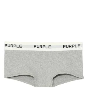 Purple Brand  logo-tape cotton briefs