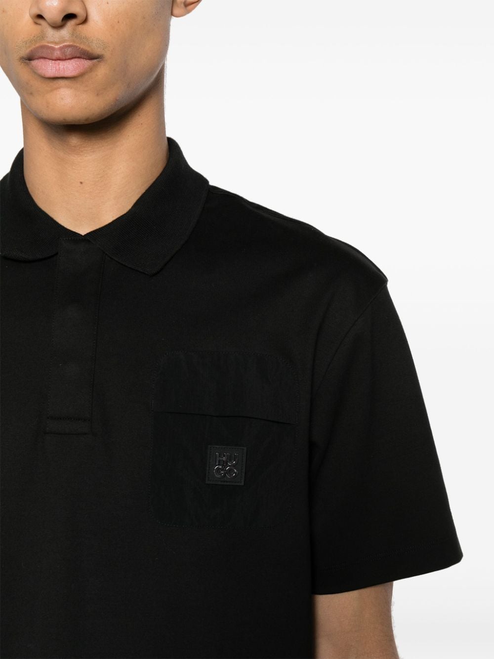 HUGO appliqué-logo cotton polo shirt - Image 5