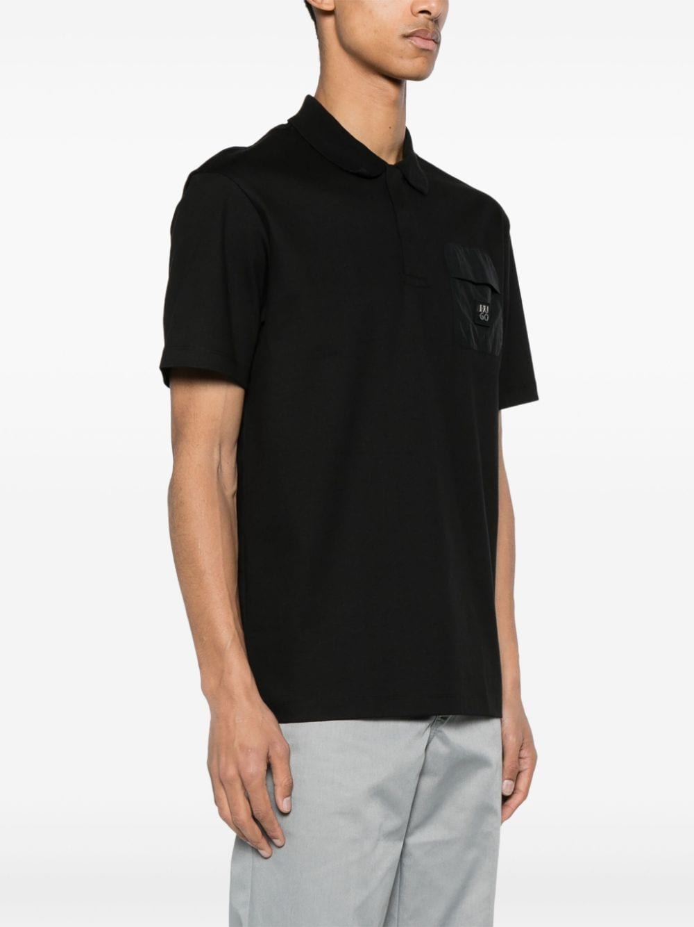 HUGO appliqué-logo cotton polo shirt - Image 3