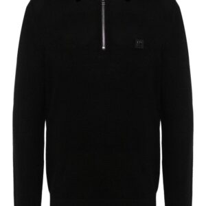 HUGO appliqué-logo waffle-knit polo shirt