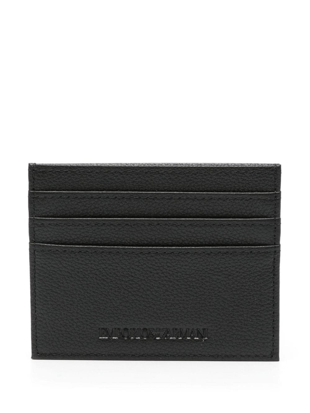 Emporio Armani debossed-logo leather cardholder