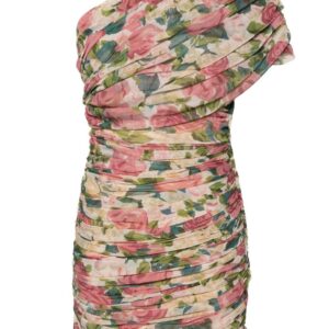 Saint Laurent floral-print tulle minidress