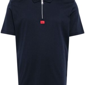 HUGO logo-appliqué cotton polo shirt