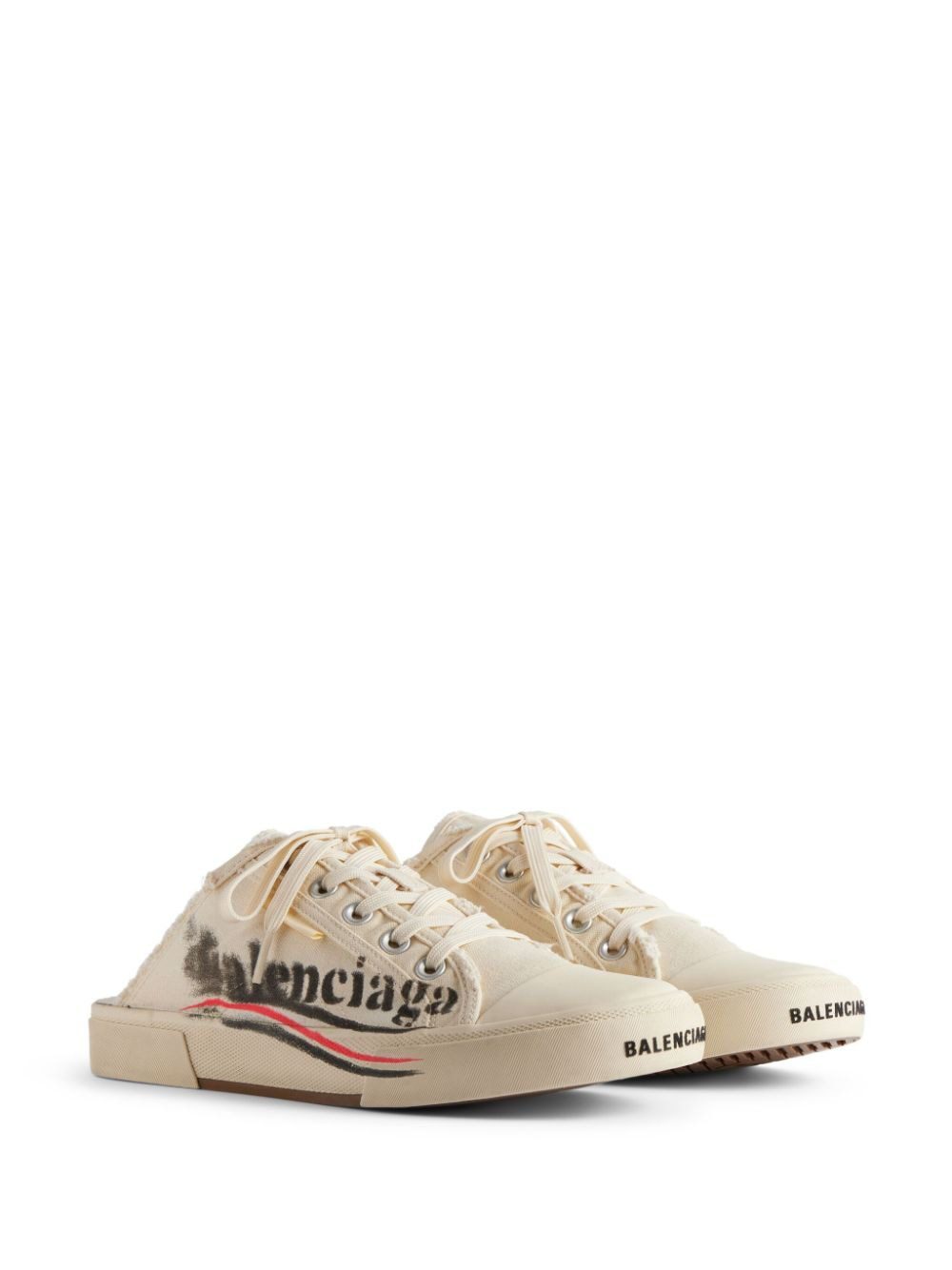 Balenciaga Paris logo-print mules - Image 2