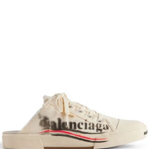 Balenciaga Paris logo-print mules