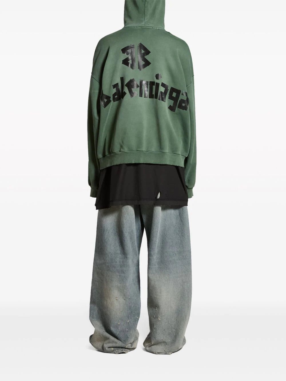 Balenciaga Tape Type logo cotton hoodie - Image 2