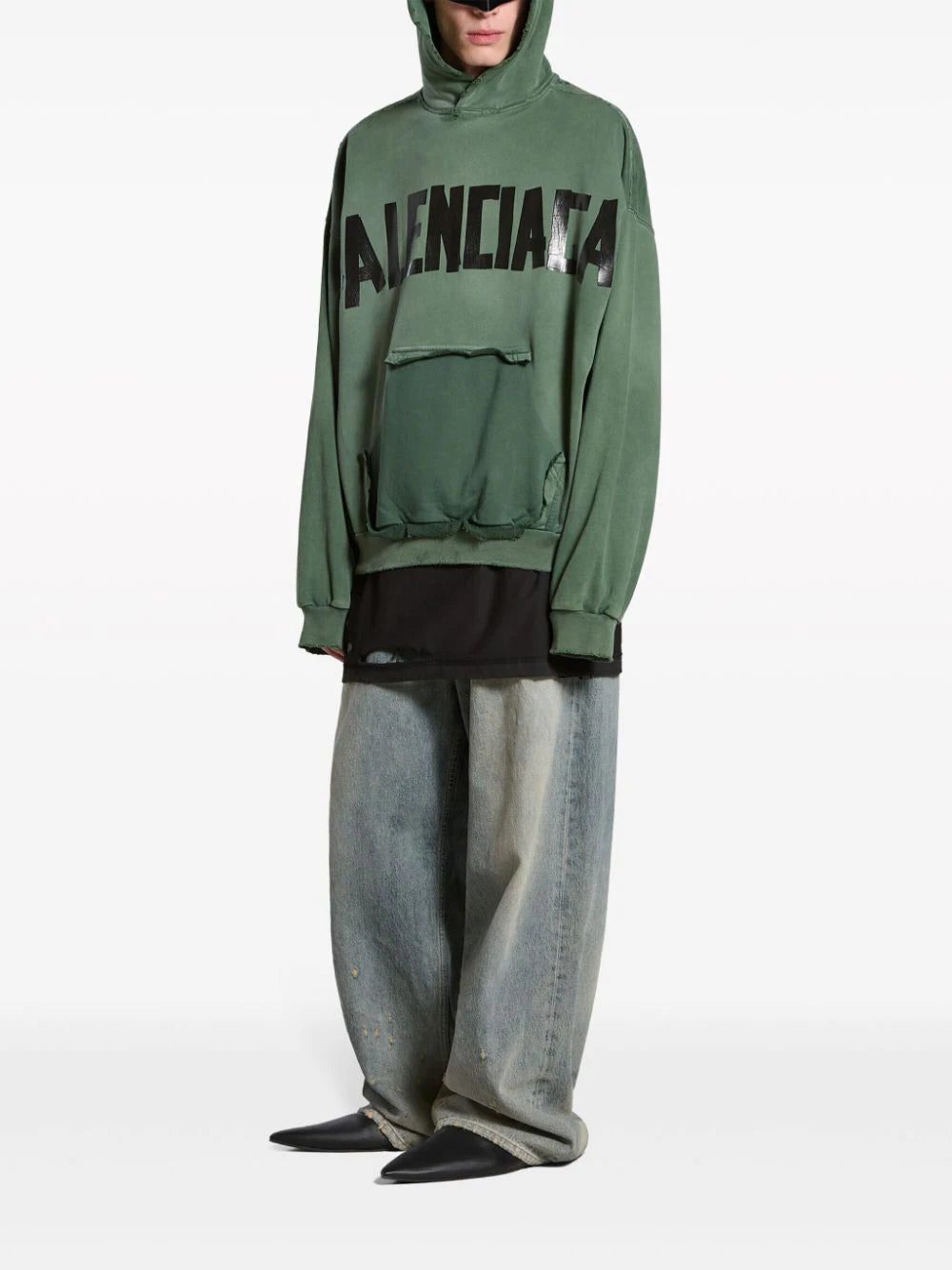 Balenciaga Tape Type logo cotton hoodie - Image 3