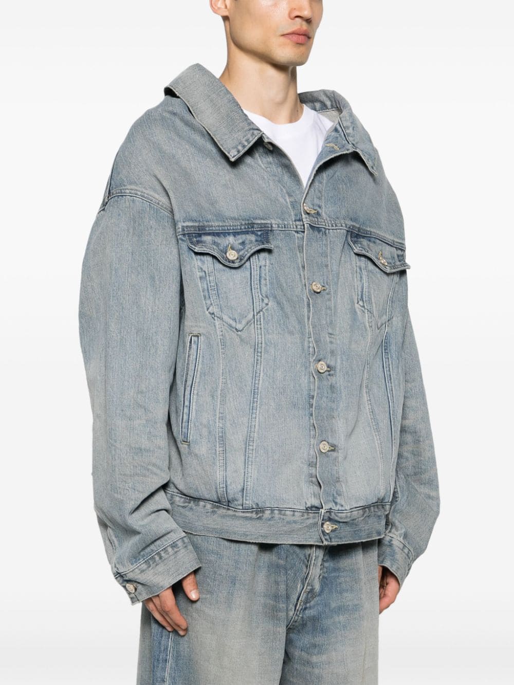 Balenciaga drop-shoulder denim jacket - Image 4