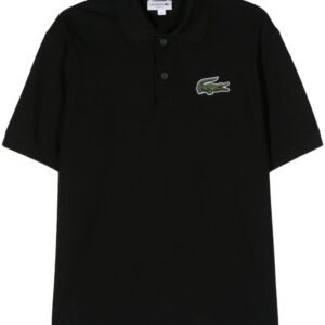 Lacoste logo-patch cotton polo shirt