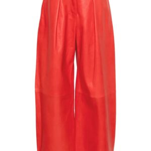 Jacquemus  Ovalo wide-leg leather trousers