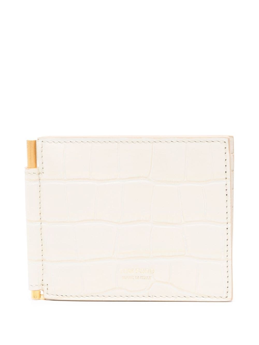 TOM FORD crocodile-effect bi-fold cardholder