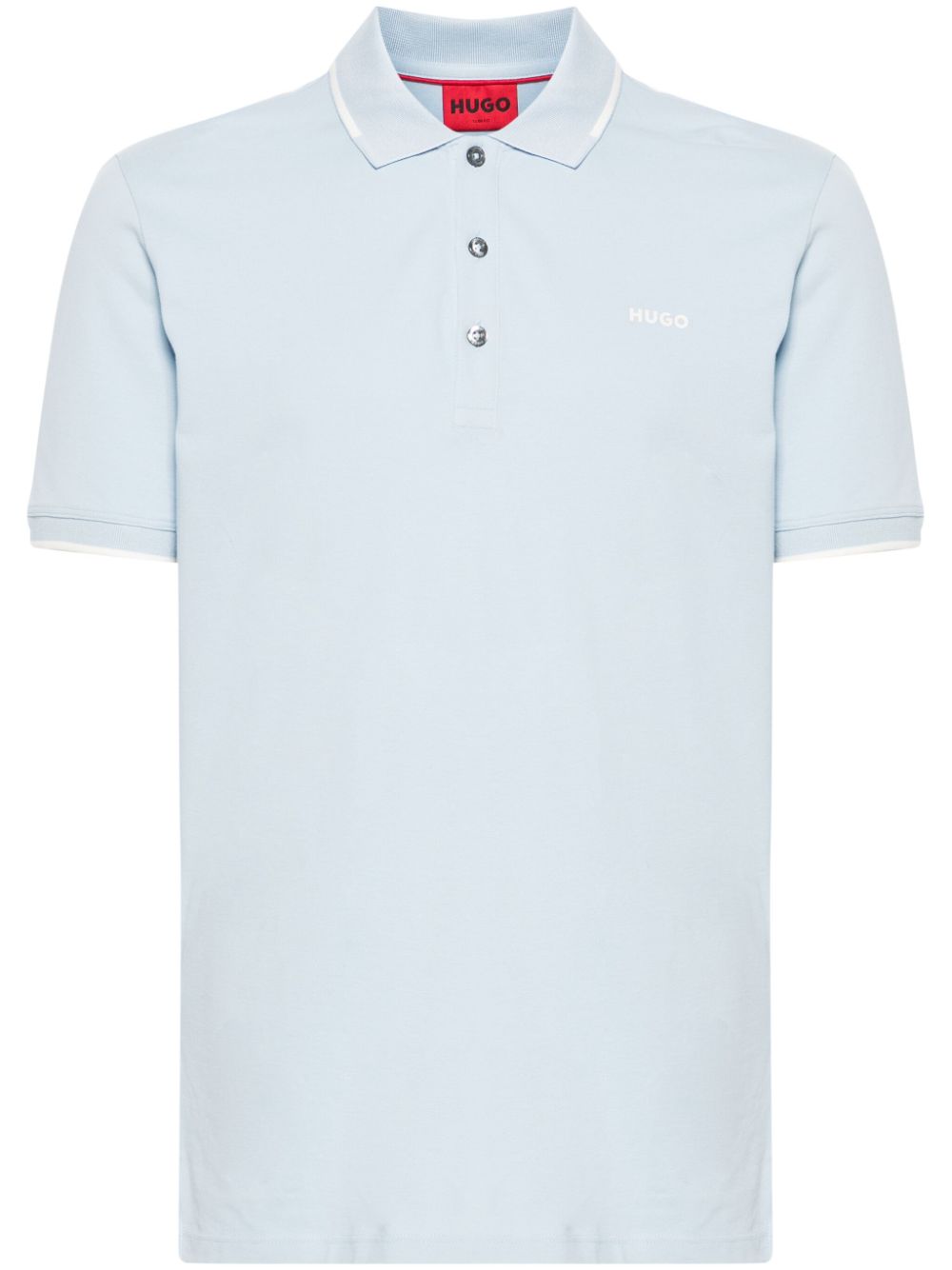 HUGO logo-appliqué piqué polo shirt