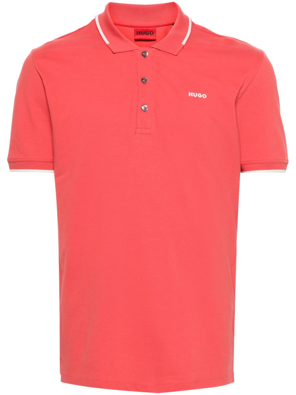 HUGO logo-appliqué piqué polo shirt
