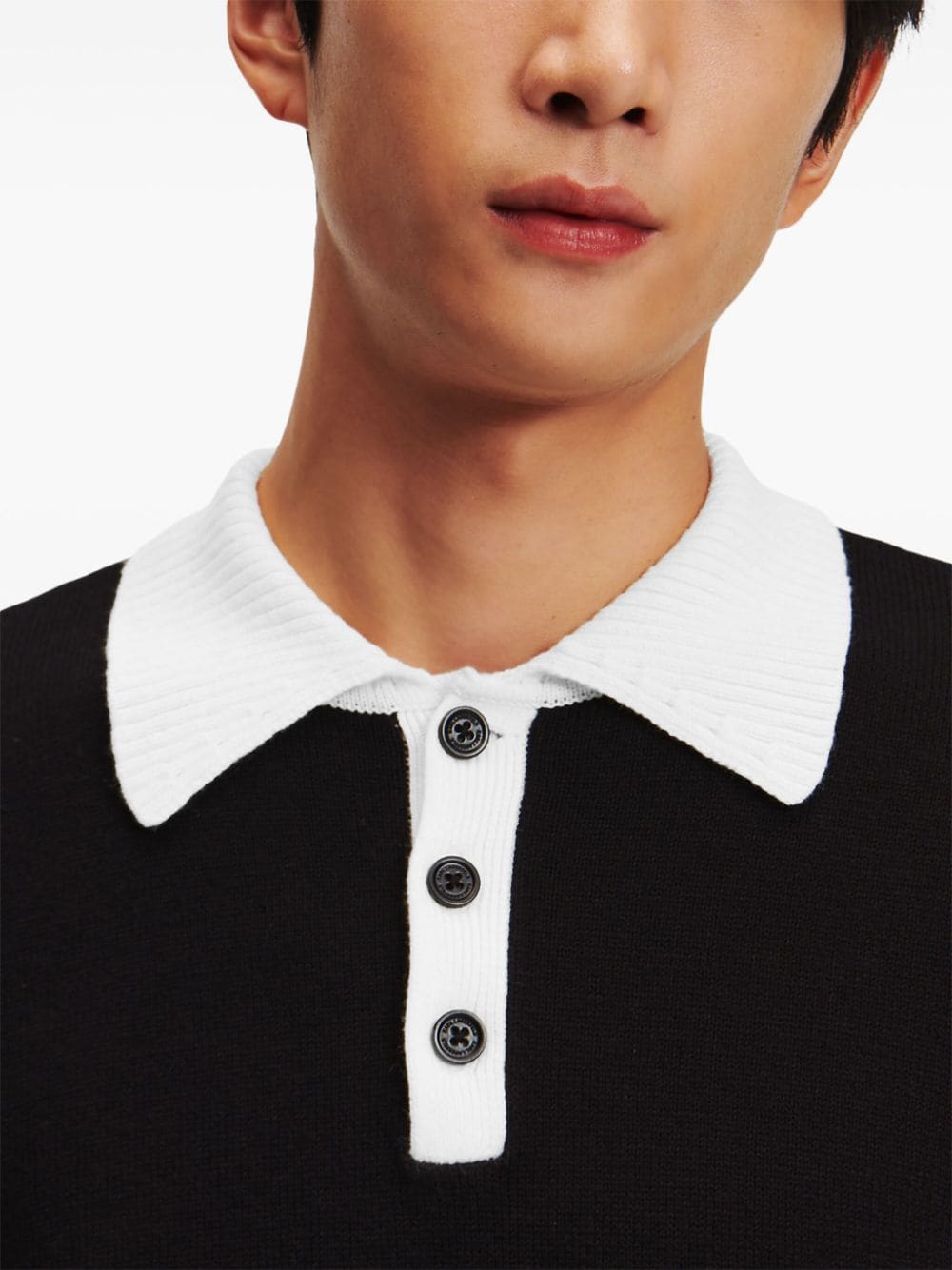 Karl Lagerfeld cotton knitted polo shirt - Image 5