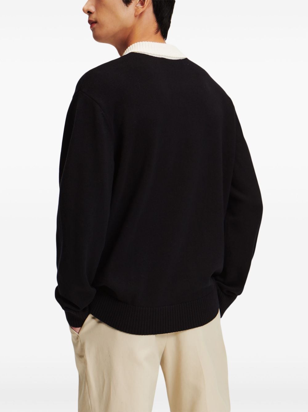 Karl Lagerfeld cotton knitted polo shirt - Image 4