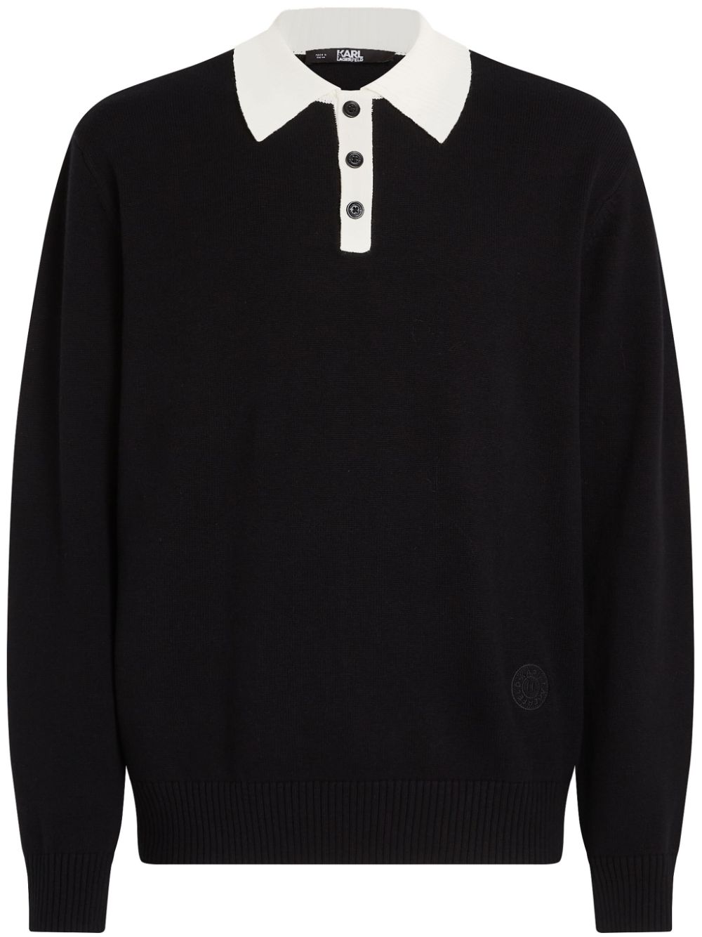 Karl Lagerfeld cotton knitted polo shirt