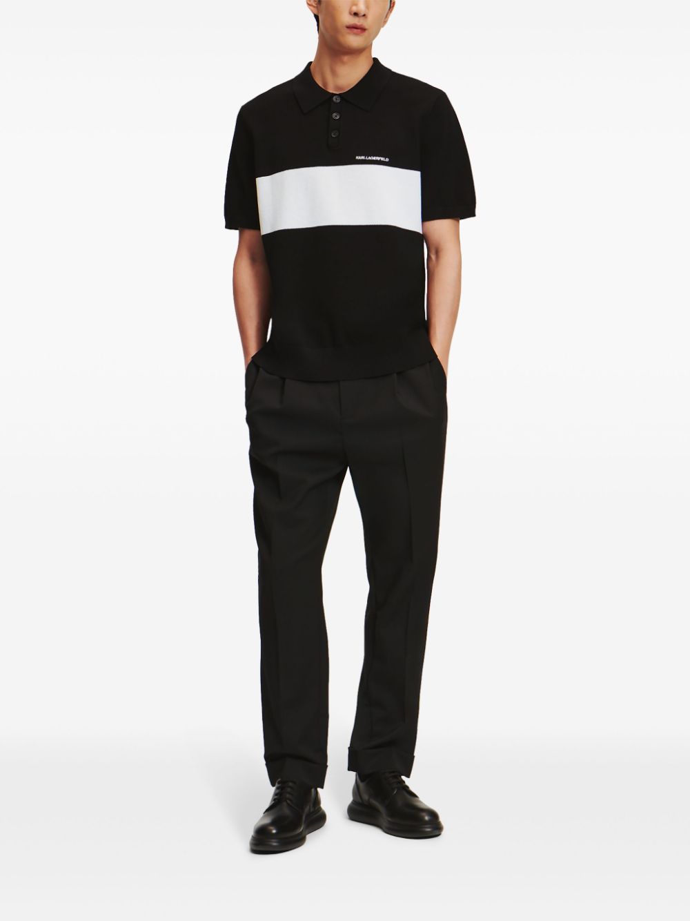 Karl Lagerfeld colour-block polo shirt - Image 2