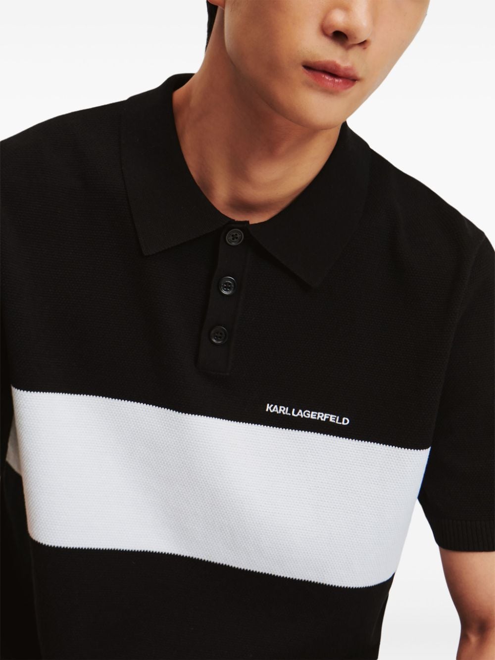 Karl Lagerfeld colour-block polo shirt - Image 5