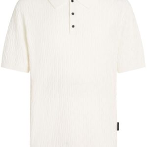 Karl Lagerfeld monogram-jacquard cotton polo shirt