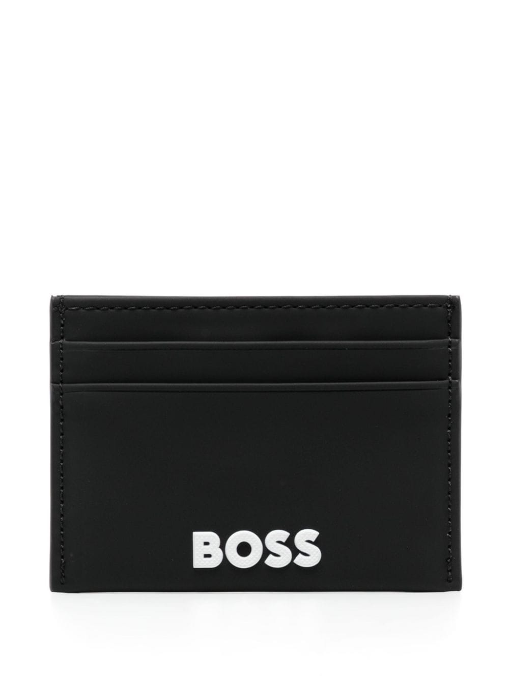 BOSS logo-embossed cardholder