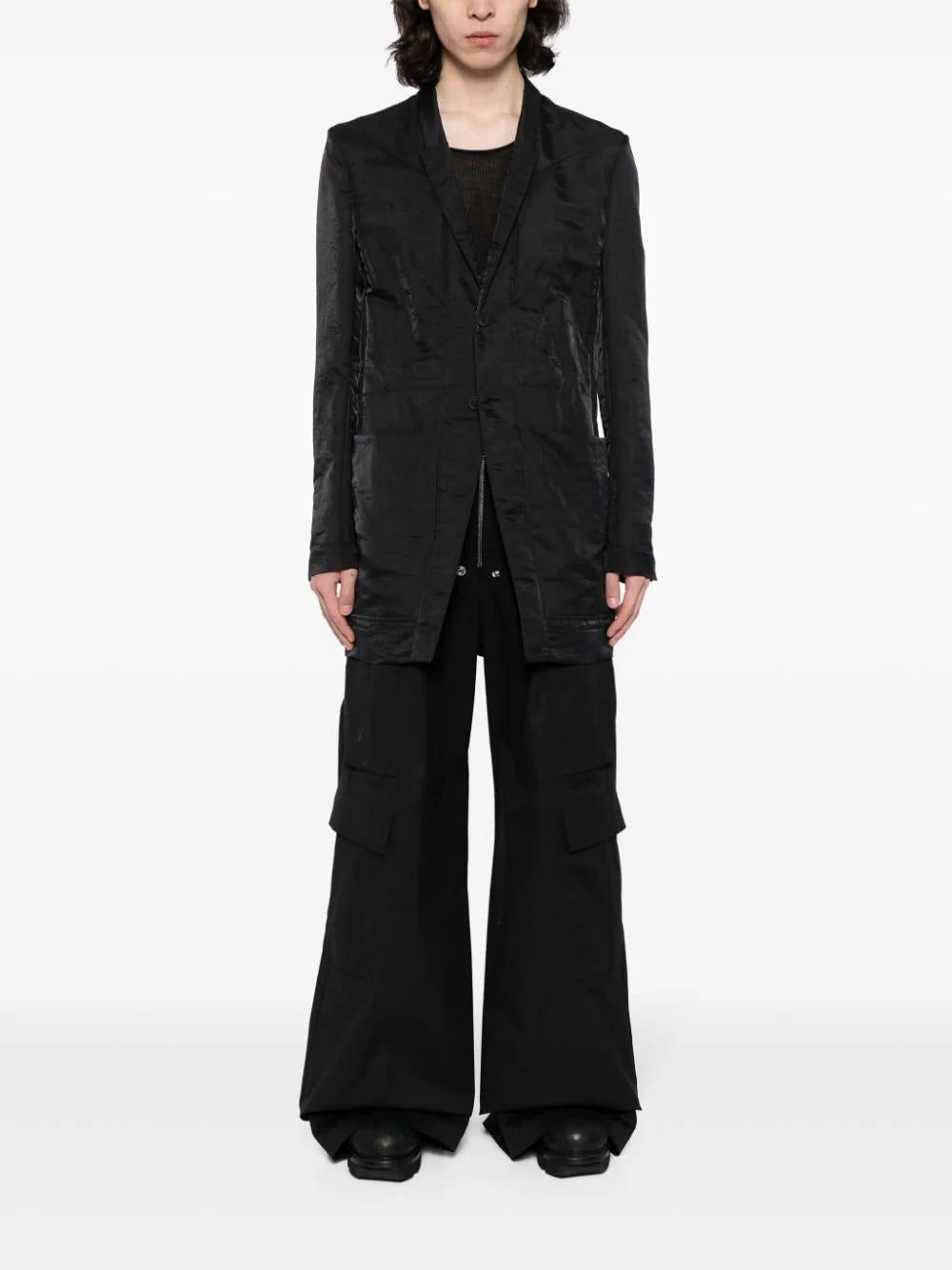 Rick Owens silk-blend single-breasted blazer - Image 2