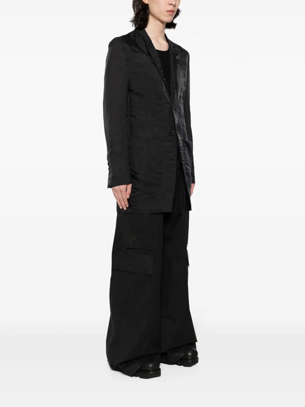 Rick Owens silk-blend single-breasted blazer - Image 3