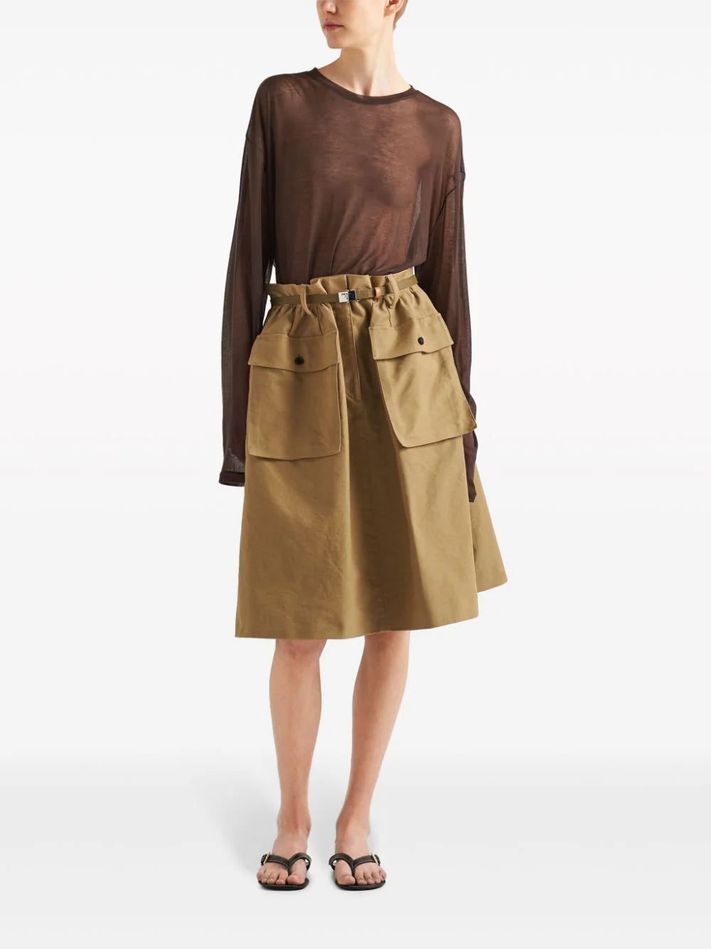 Prada semi-sheer chambray T-shirt - Image 2