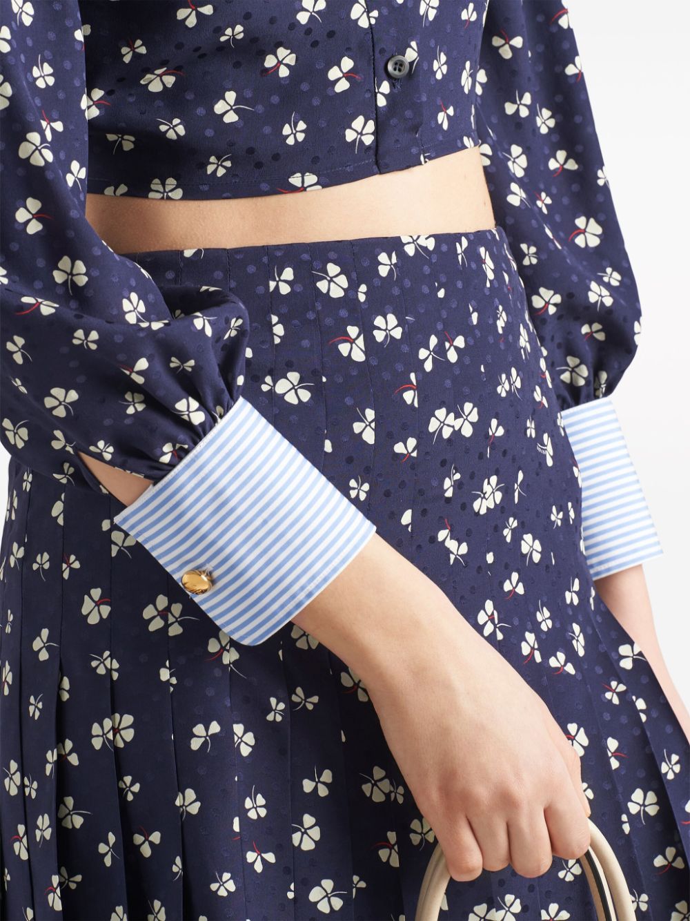 Prada clover-print silk shirt - Image 5