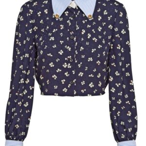 Prada  clover-print silk shirt
