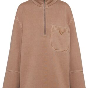 Prada funnel-neck cotton sweatshirt