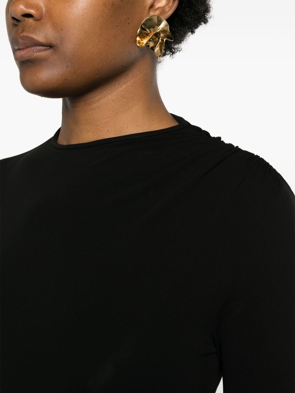 Saint Laurent crew-neck ruched minidress - Image 5