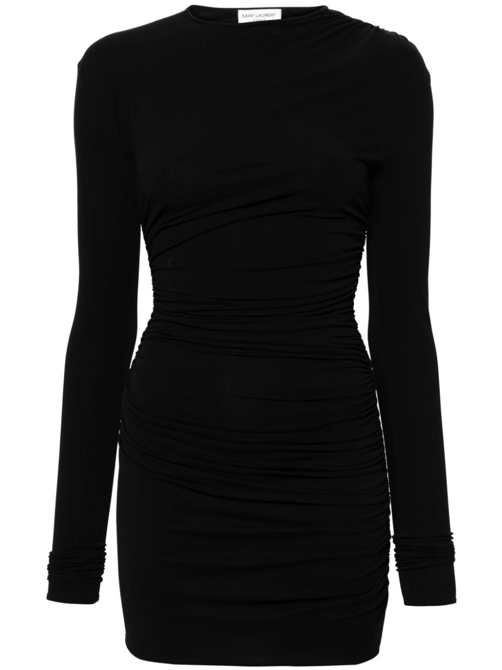 Saint Laurent crew-neck ruched minidress