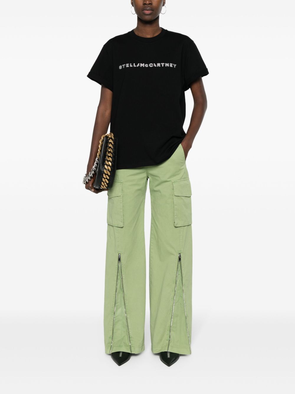Stella McCartney crystal-logo cotton T-shirt - Image 2