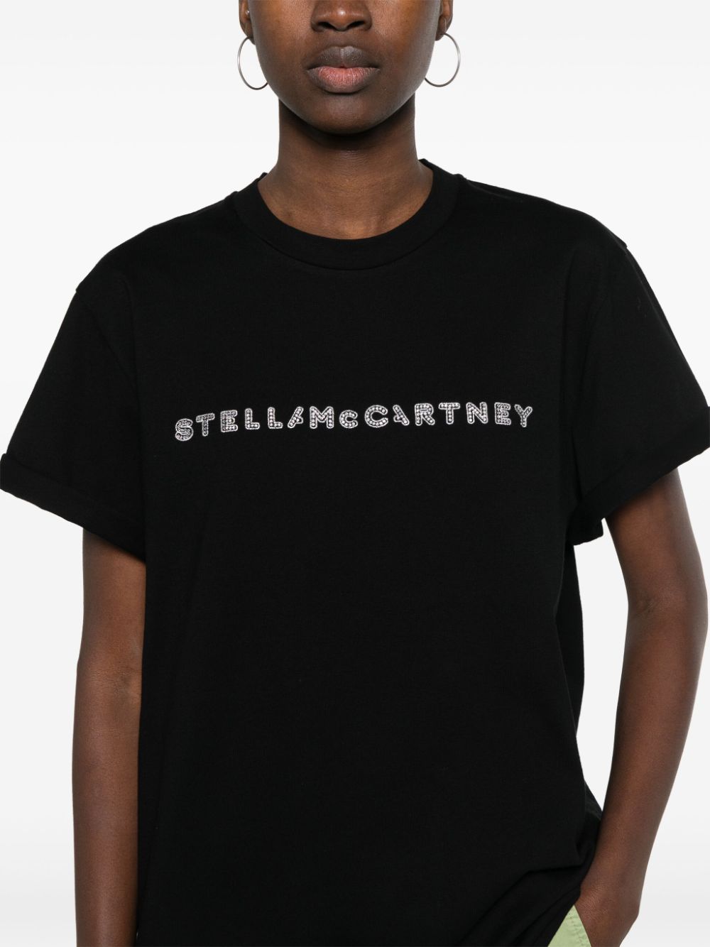 Stella McCartney crystal-logo cotton T-shirt - Image 5