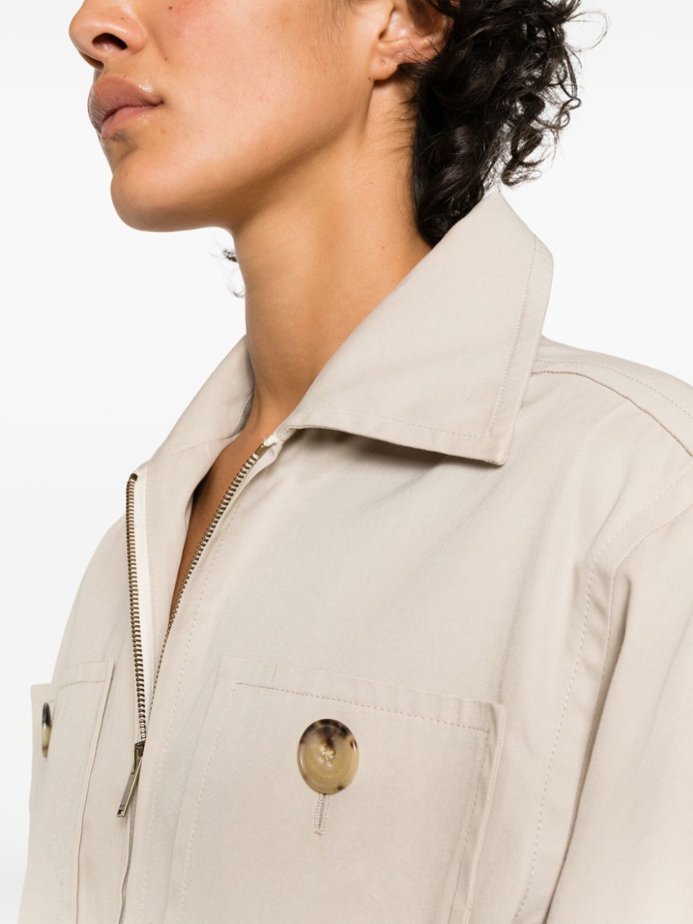 Saint Laurent Saharienne belted cotton dress - Image 5