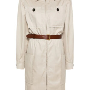 Saint Laurent Saharienne belted cotton dress