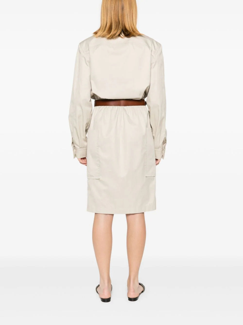 Saint Laurent Saharienne belted cotton dress - Image 4