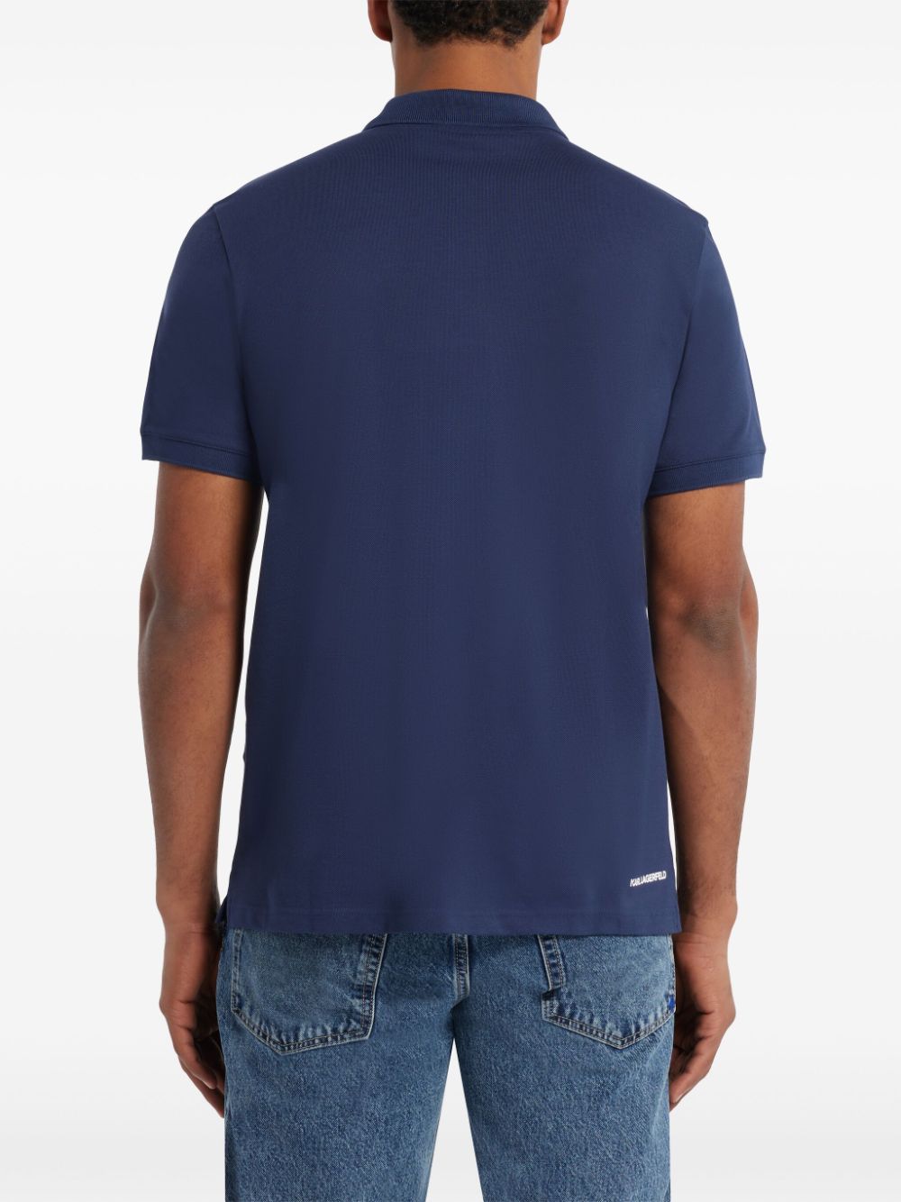 Karl Lagerfeld IKONIK embroidered-logo polo shirt - Image 4