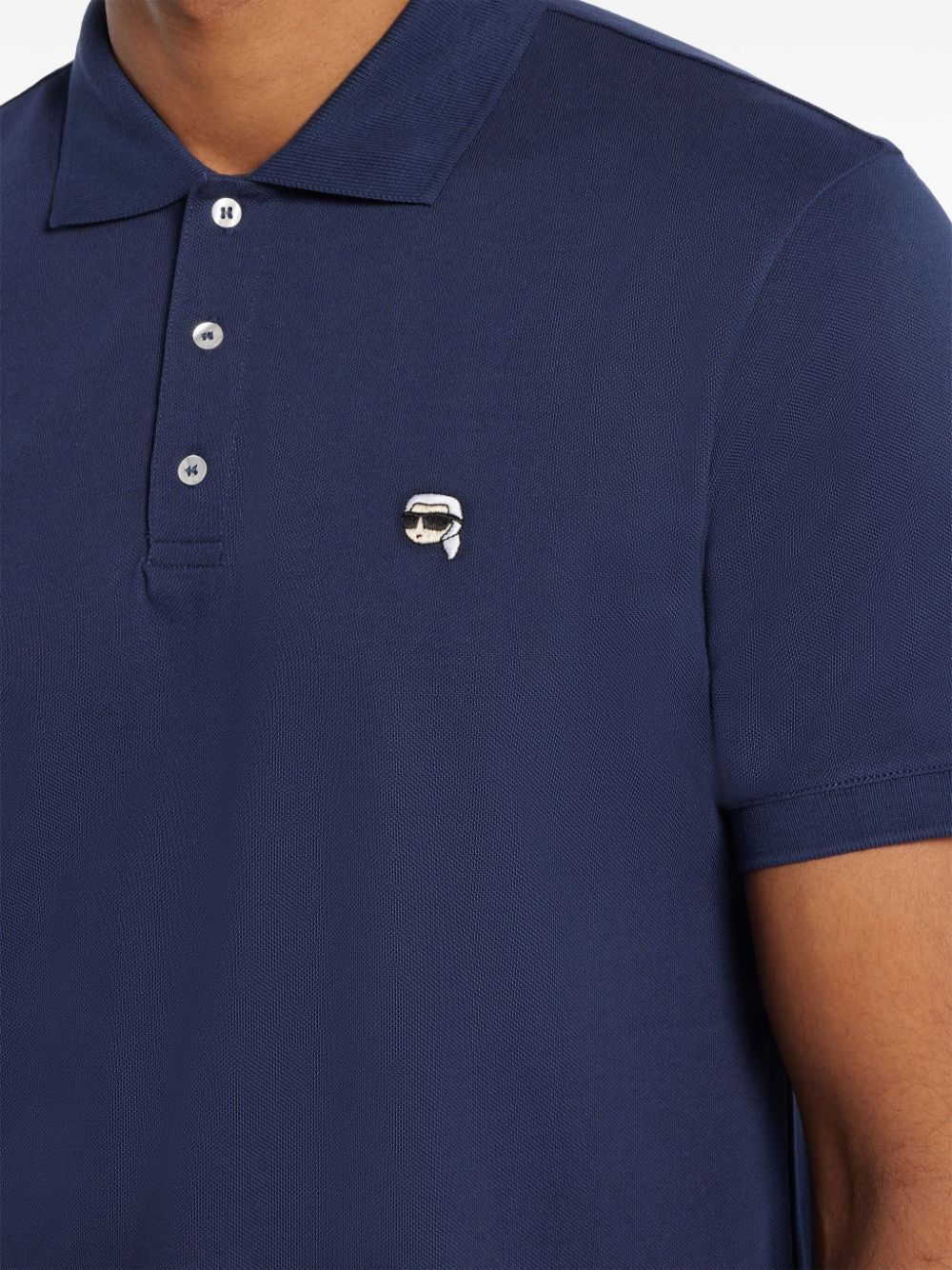 Karl Lagerfeld IKONIK embroidered-logo polo shirt - Image 5