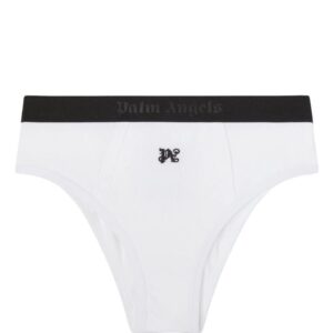 Palm Angels  monogram-embroidered high-waist briefs